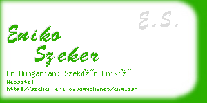 eniko szeker business card